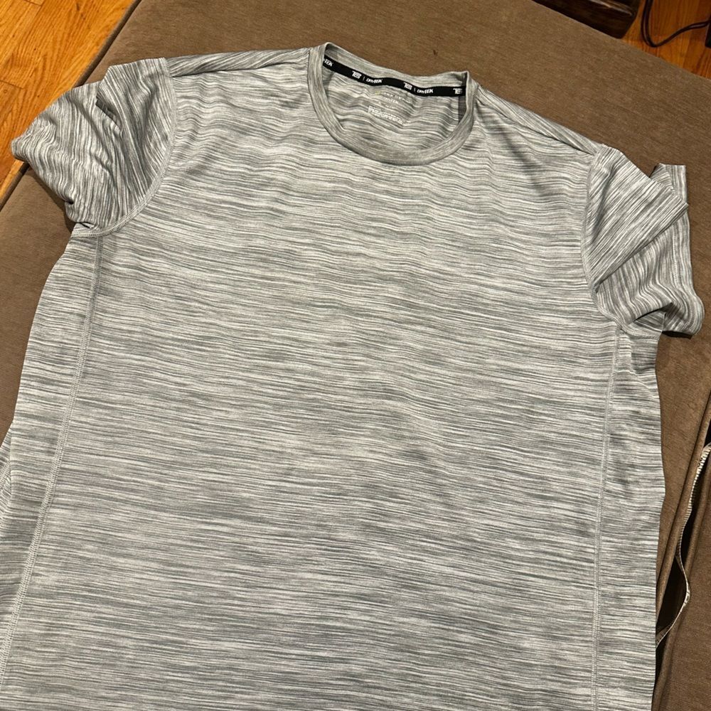 DRY-TEK Performance Shirt Mens XL‎ Grey Excellent Space Dye Crew Neck Tee